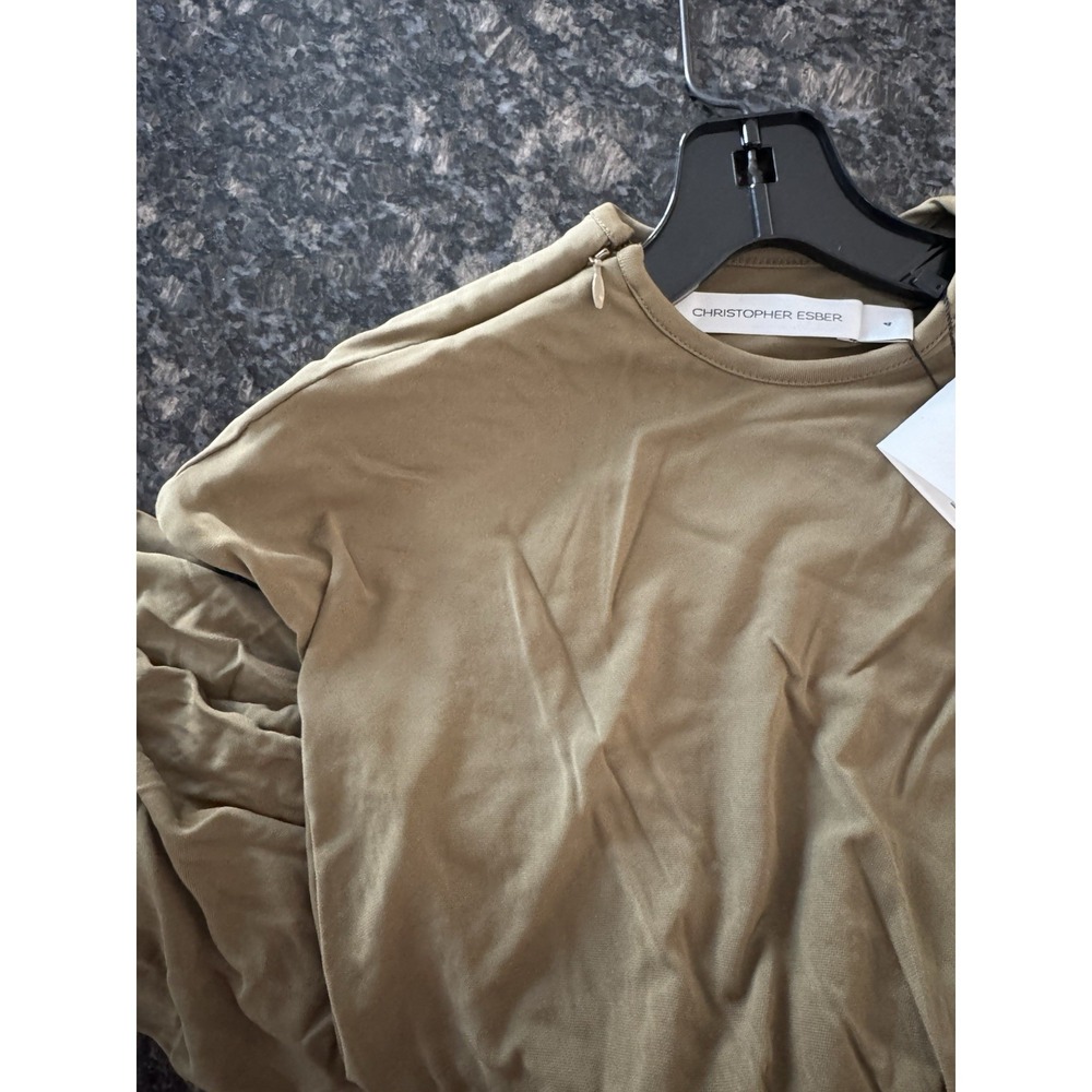 CHRISTOPHER ESBER twisted‎ jersey dress Green Size 40. NWT $990 - Picture 12 of 14